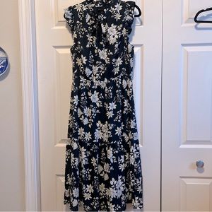 Banana Republic navy white floral dress size 14 NWT